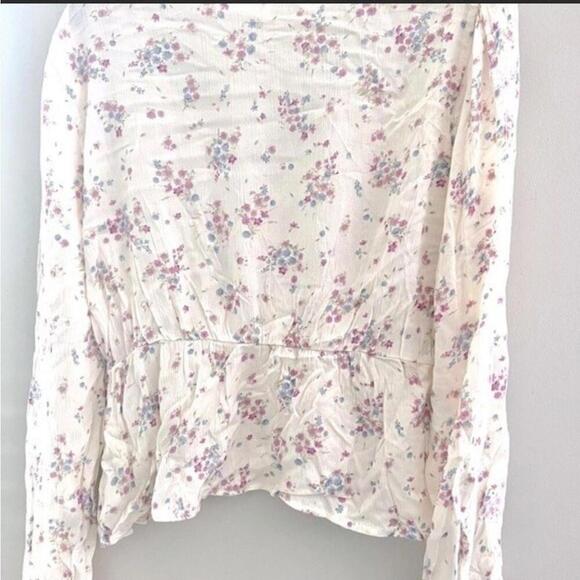 Hippie Rose Juniors Tie Waist Babydoll Top, shirt White Orchid, XS, S, M… - Picture 6 of 7